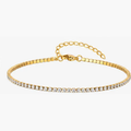 2mm Gold CZ Tennis Anklet