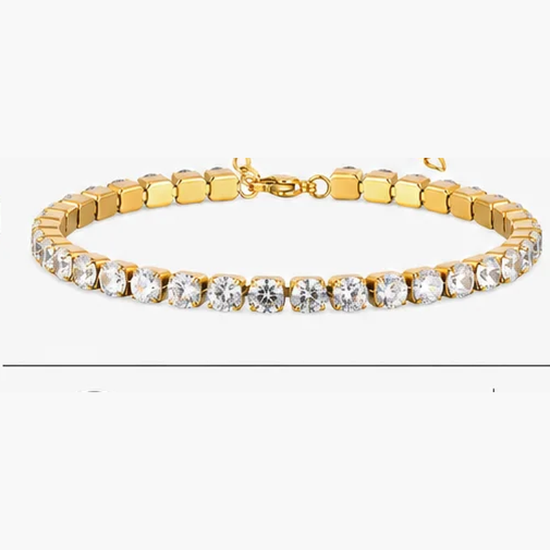 5mm Gold CZ Tennis Anklet