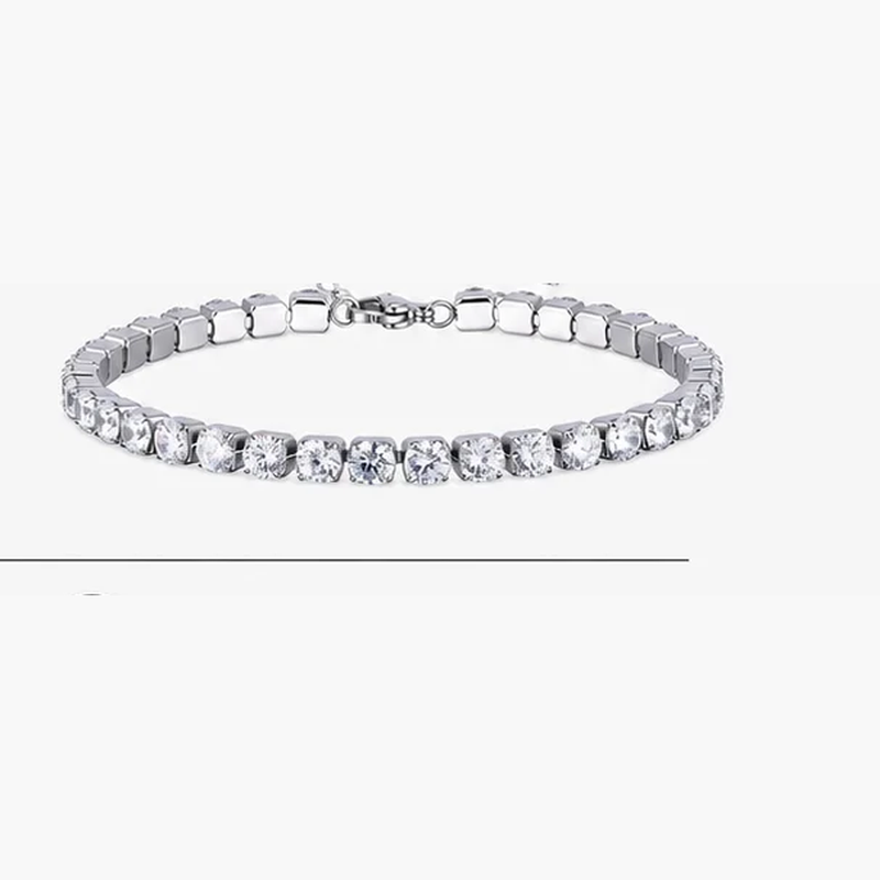 5mm Silver CZ Tennis Anklet