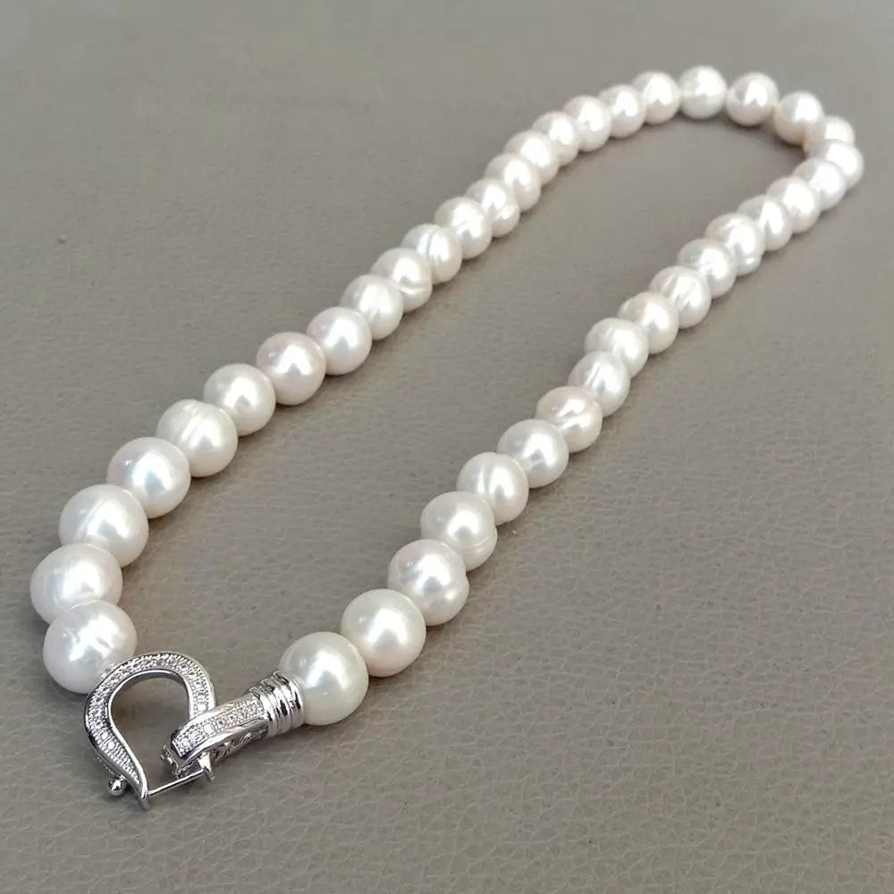 Freshwater Pearl Choker | 10-11mm Round Pearls, 17 inch