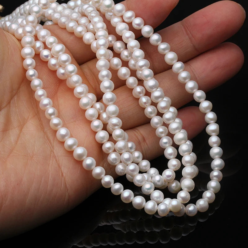 Freshwater Pearl Necklace | Natural White Bridal Pearls