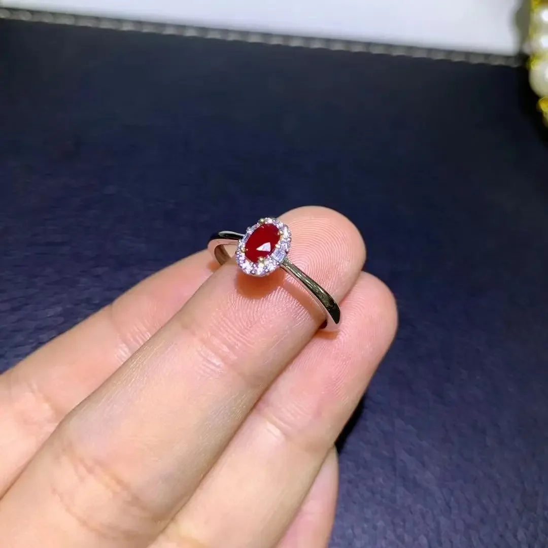 Natural Ruby Ring | 925 Sterling Silver