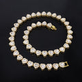 Heart Rhinestone Tennis Chain | Necklace & Bracelet Set