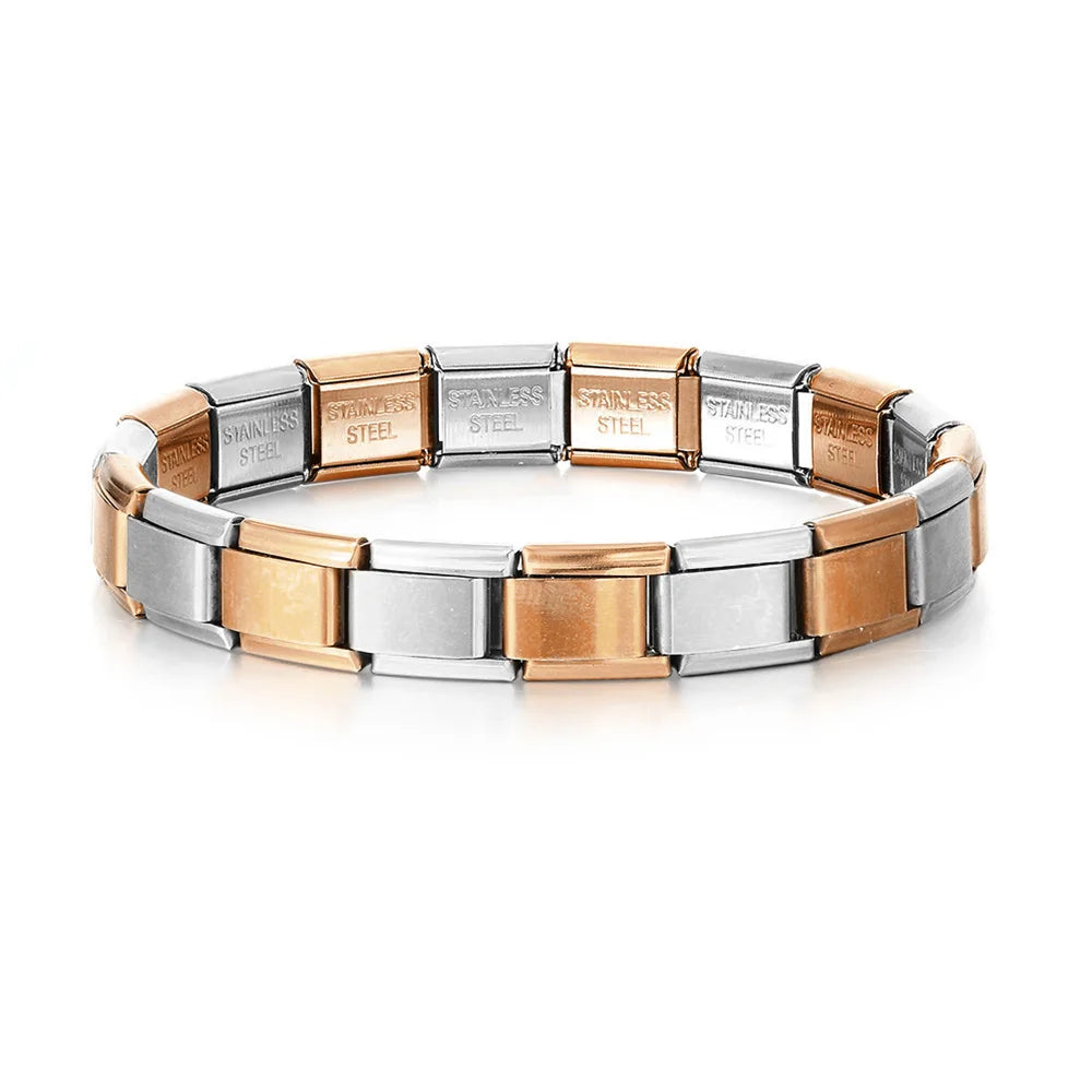 Italian Charm Link Bracelet | Stainless Steel