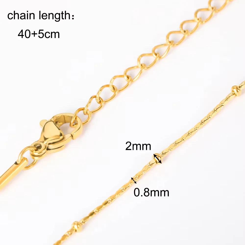 Gold & Silver Stainless Steel Chain Necklace | 45cm