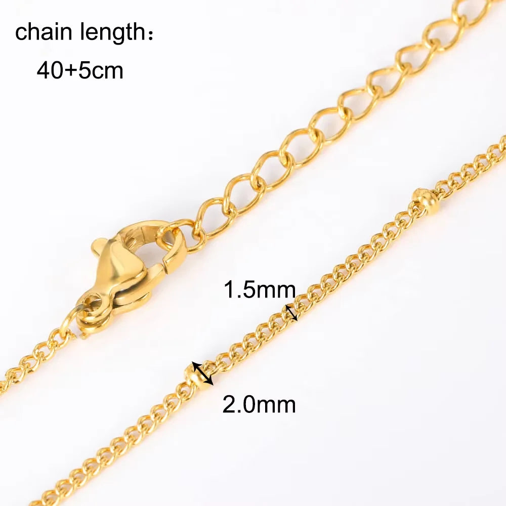 Gold & Silver Stainless Steel Chain Necklace | 45cm