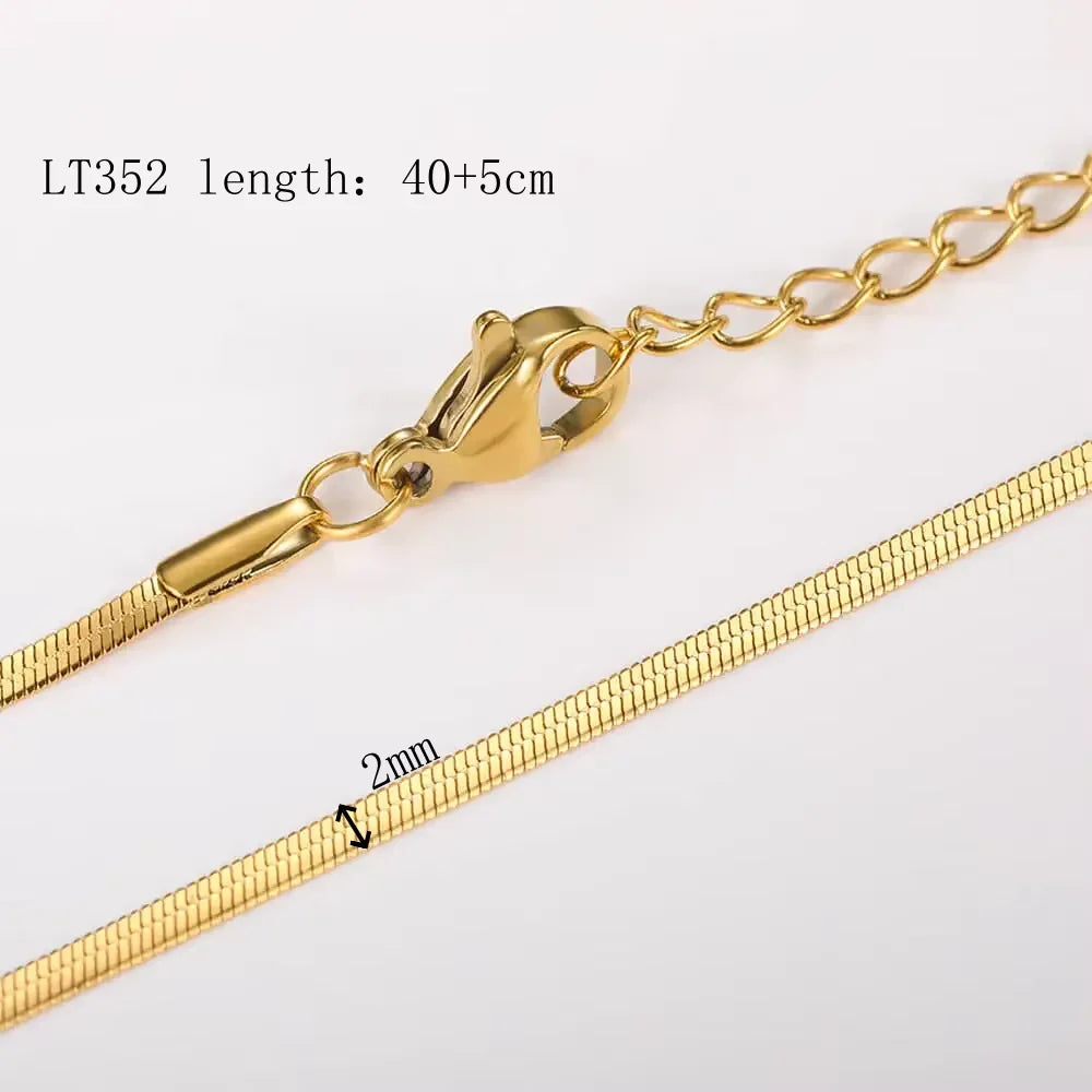 Gold & Silver Stainless Steel Chain Necklace | 45cm