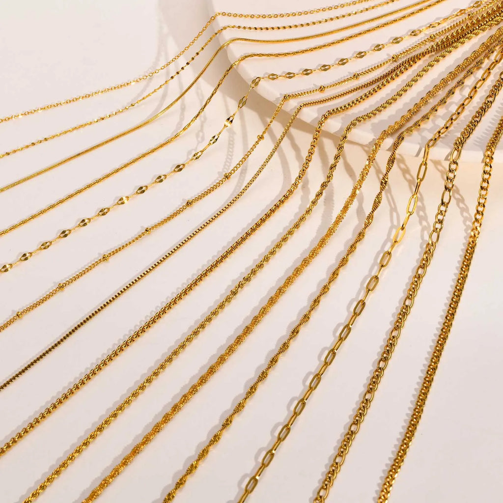 Gold & Silver Stainless Steel Chain Necklace | 45cm