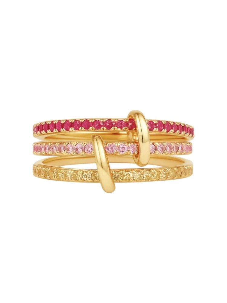 Multi-Layer Zircon Ring | 925 Sterling Silver