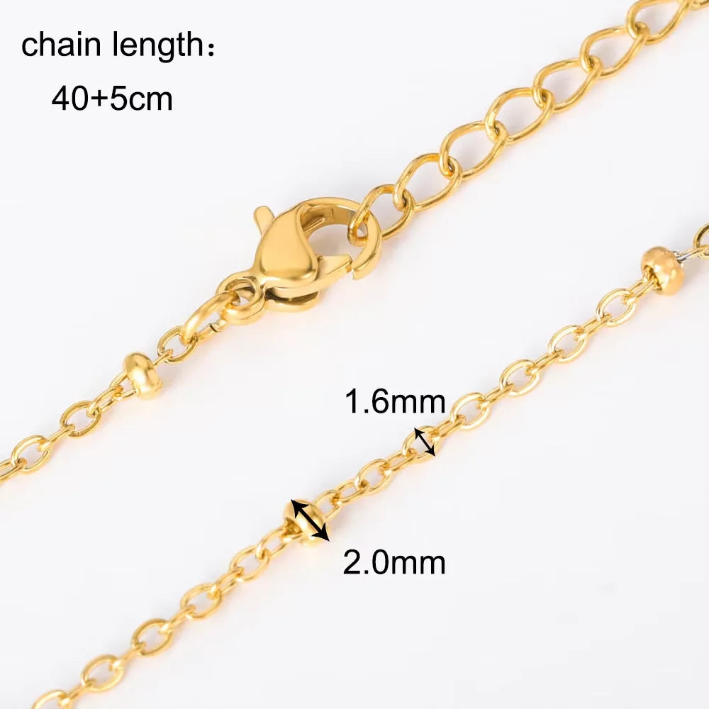 Gold & Silver Stainless Steel Chain Necklace | 45cm