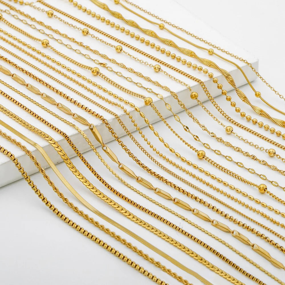 Gold & Silver Stainless Steel Chain Necklace | 45cm