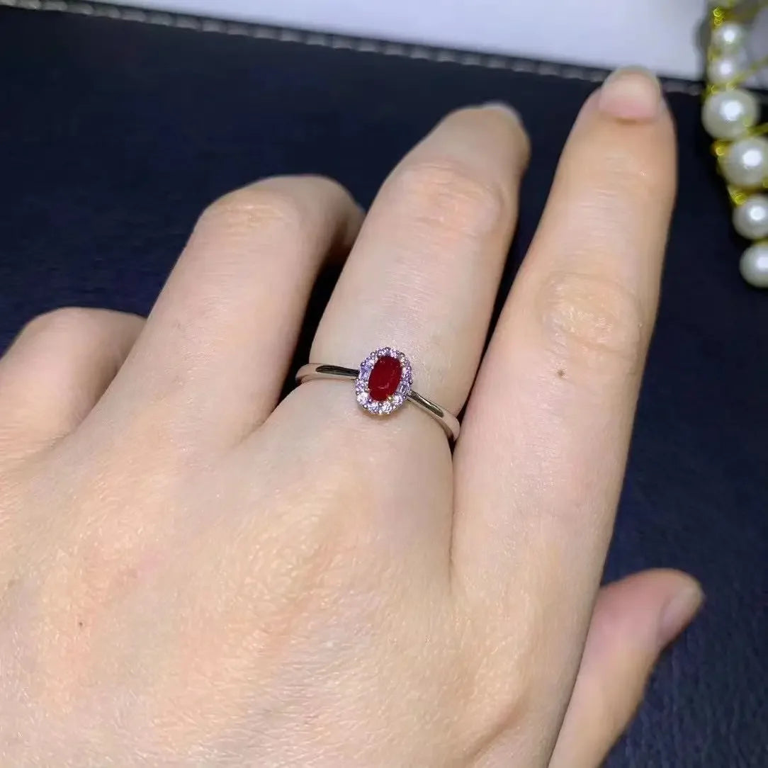 Natural Ruby Ring | 925 Sterling Silver