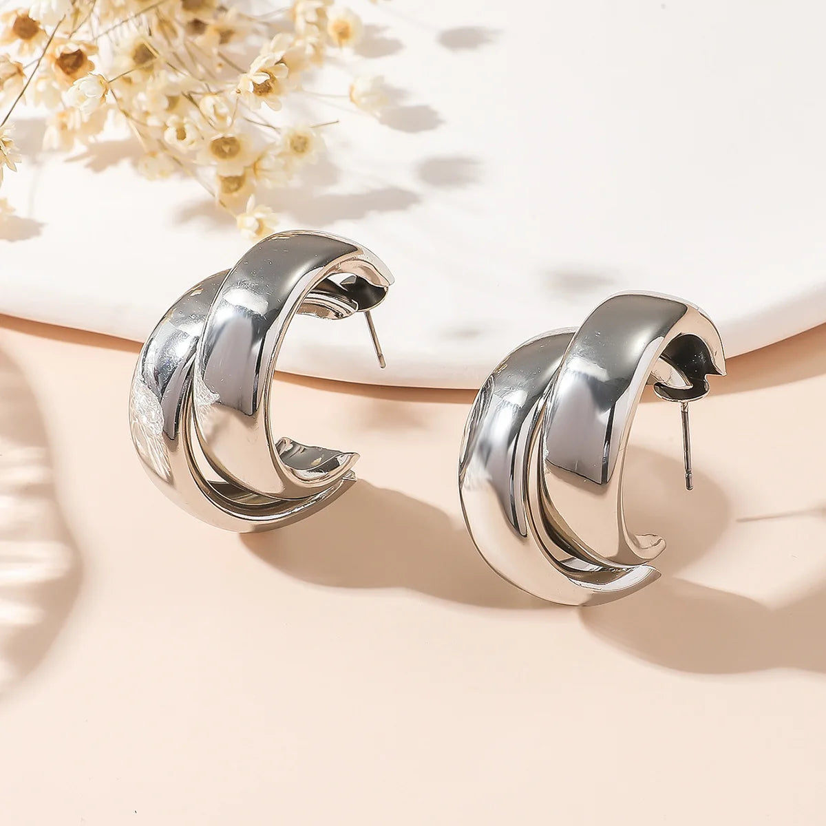 Star Zircon Hoop Earrings | Stainless Steel Multi-Style