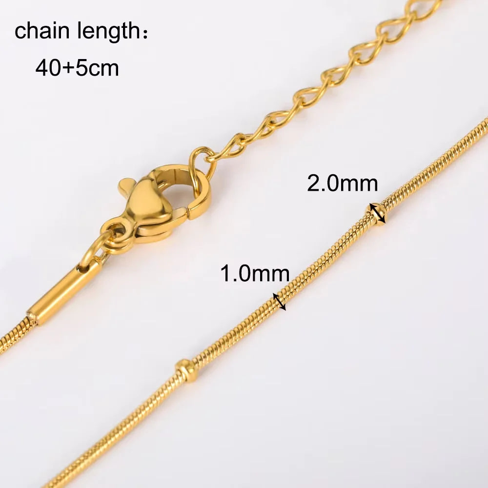 Gold & Silver Stainless Steel Chain Necklace | 45cm