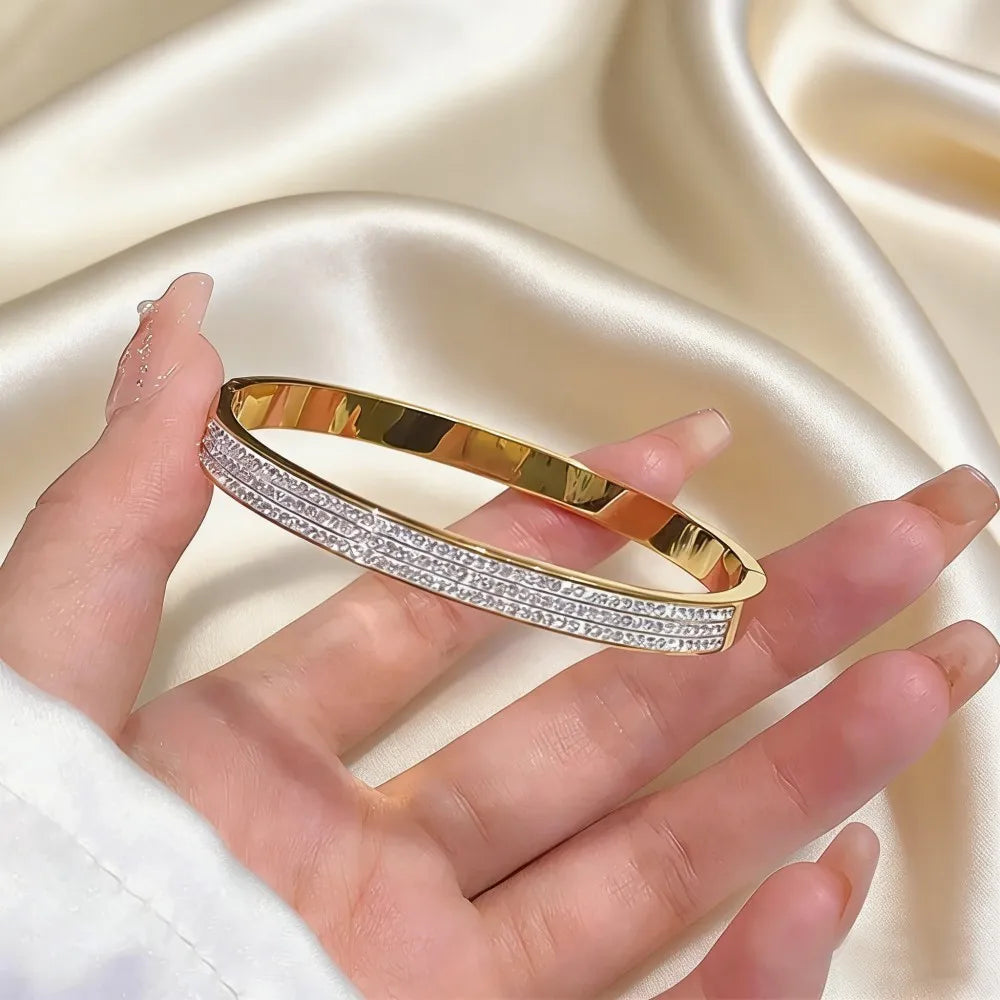Gold-Plated Bangle Bracelet | Stainless Steel