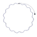 Cubic Zirconia Wave Choker | Micro-Paved Necklace