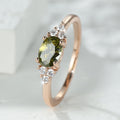 Oval Zircon Stacking Ring | Minimalist 925 Silver