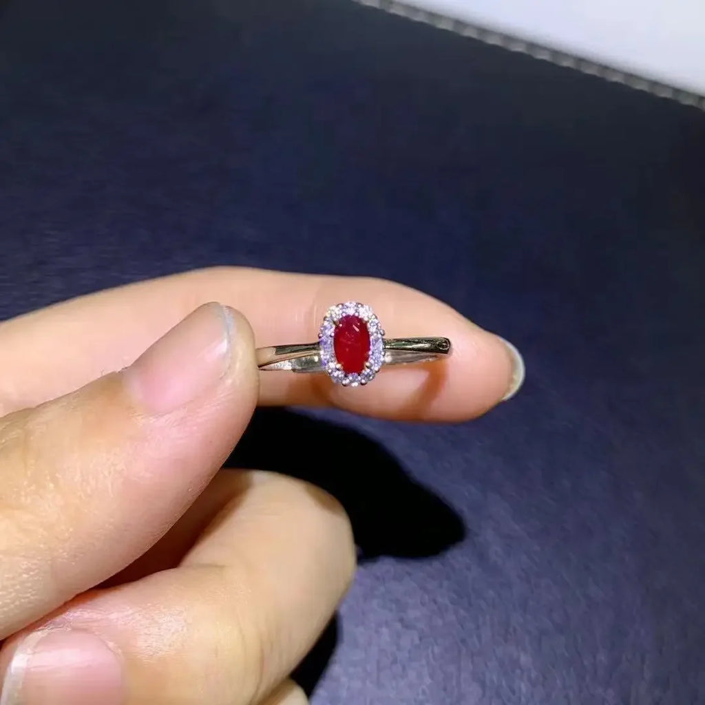 Natural Ruby Ring | 925 Sterling Silver