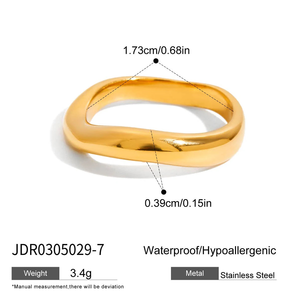 Minimalist CZ Band Ring | 18K Gold-Plated Stainless Steel