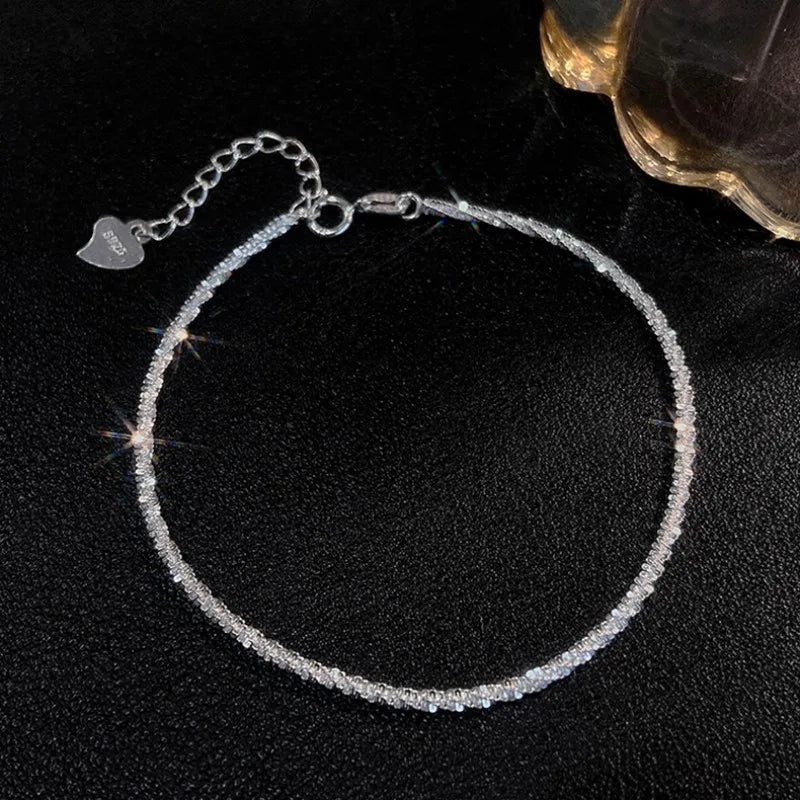 CZ Rhinestone Adjustable Chain Bracelet | 18K Gold-Plated