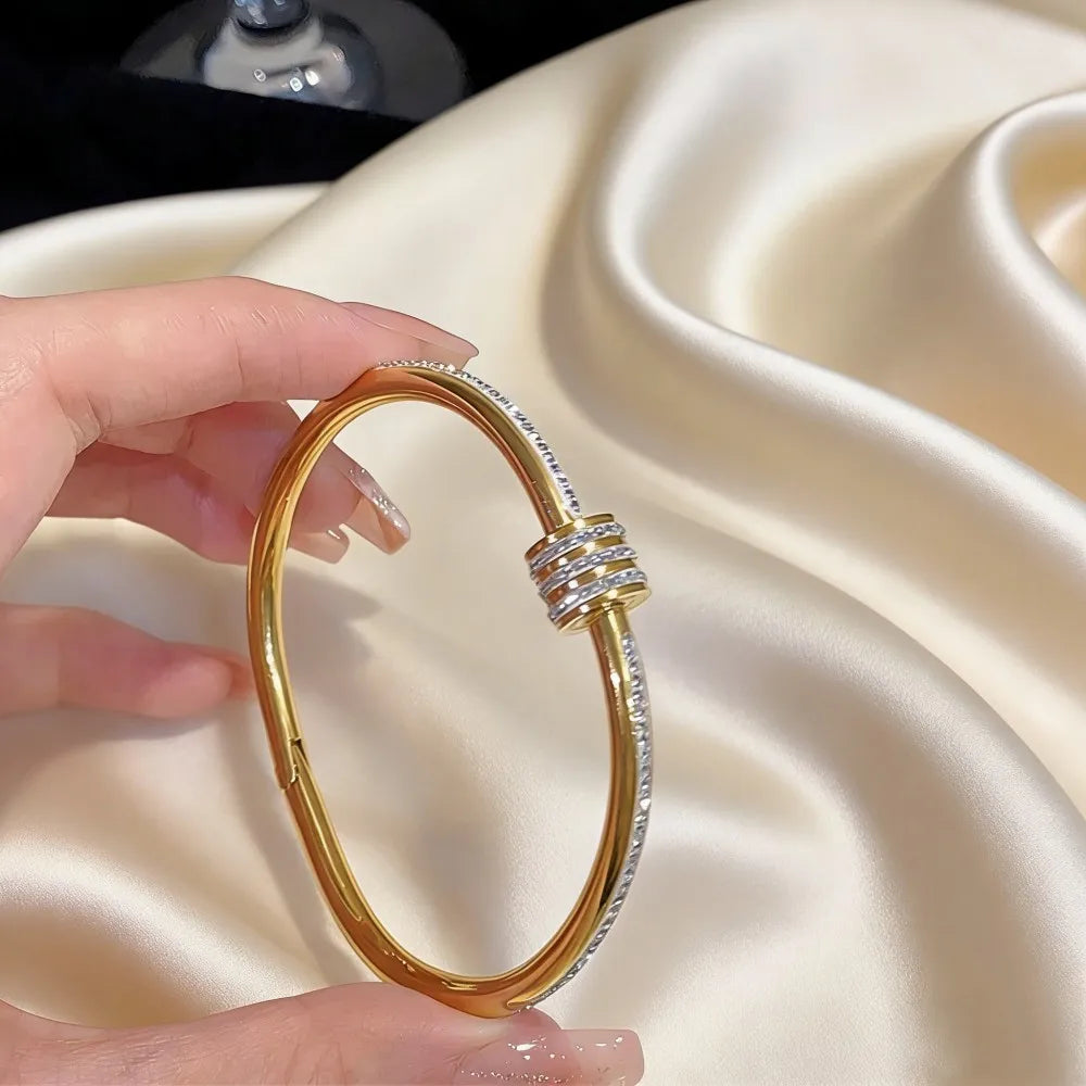 Gold-Plated Bangle Bracelet | Stainless Steel