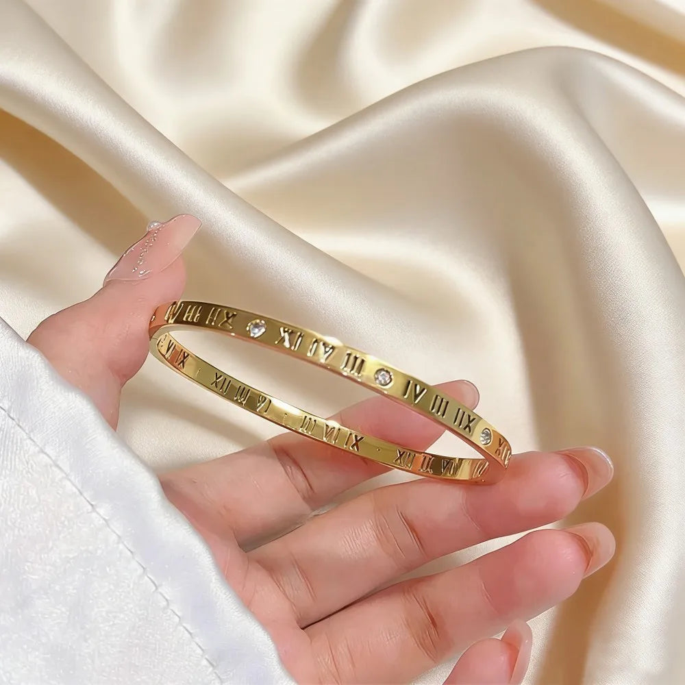 Gold-Plated Bangle Bracelet | Stainless Steel