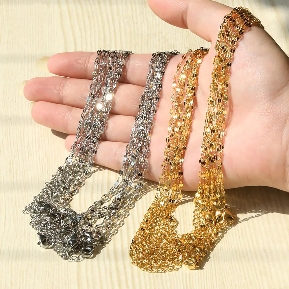 Gold & Silver Stainless Steel Chain Necklace | 45cm