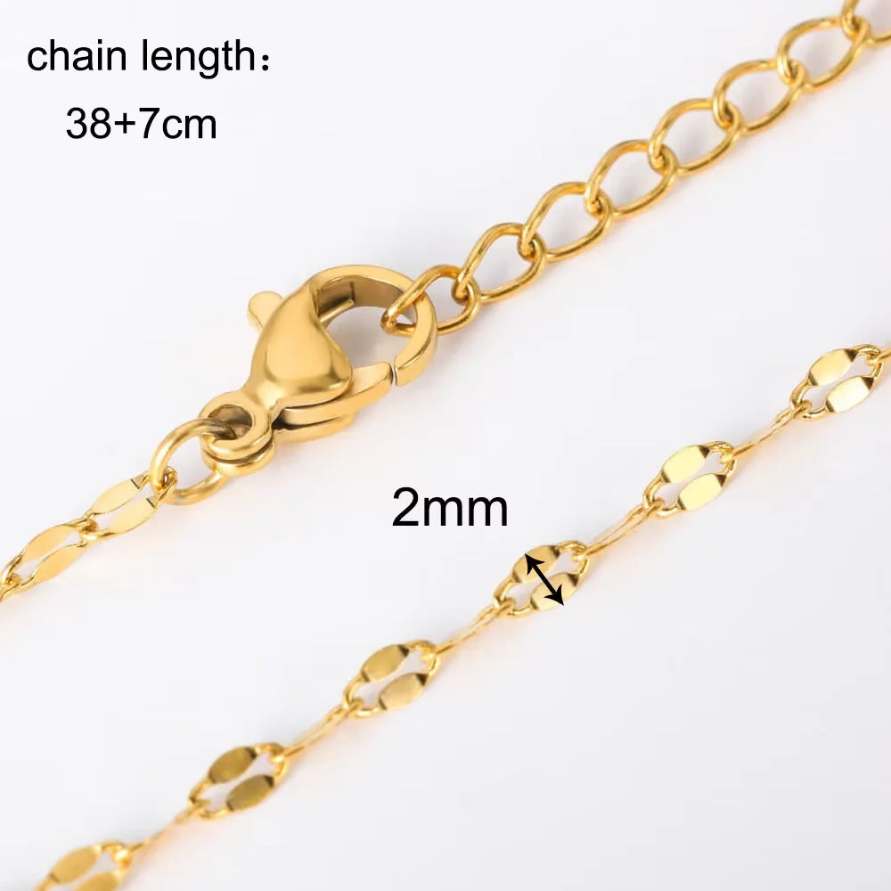 Gold & Silver Stainless Steel Chain Necklace | 45cm