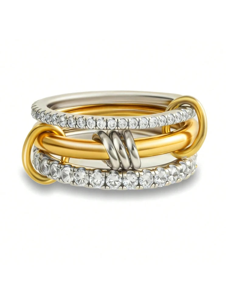 Multi-Layer Zircon Ring | 925 Sterling Silver