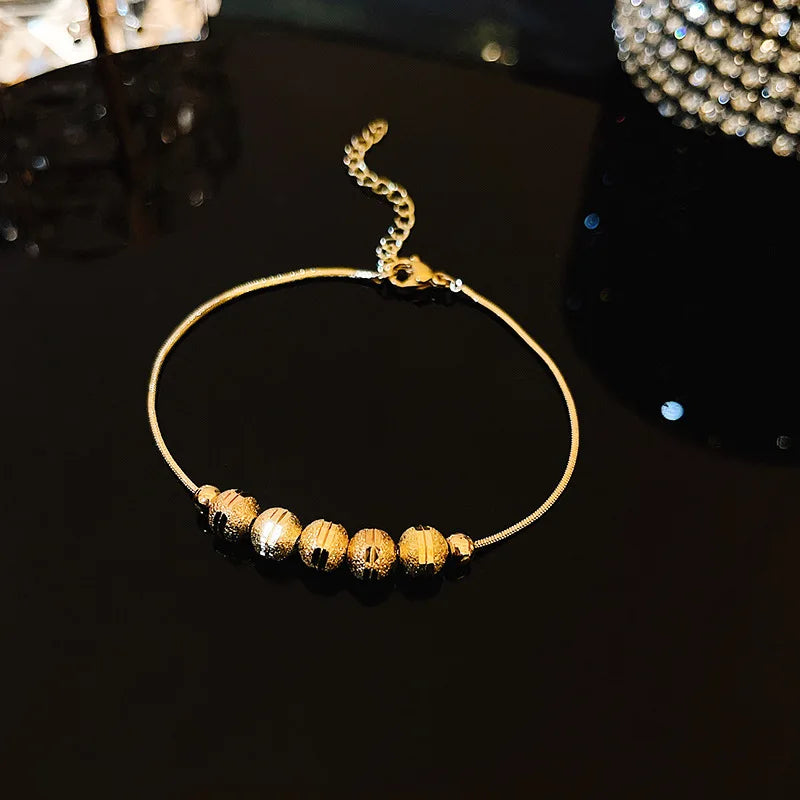 CZ Rhinestone Adjustable Chain Bracelet | 18K Gold-Plated
