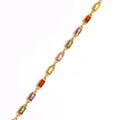 Colorful Zircon Station Necklace | 18K Gold-Plated