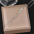 Crystal Water Drop Hand Chain Bracelet | Gold-Plated