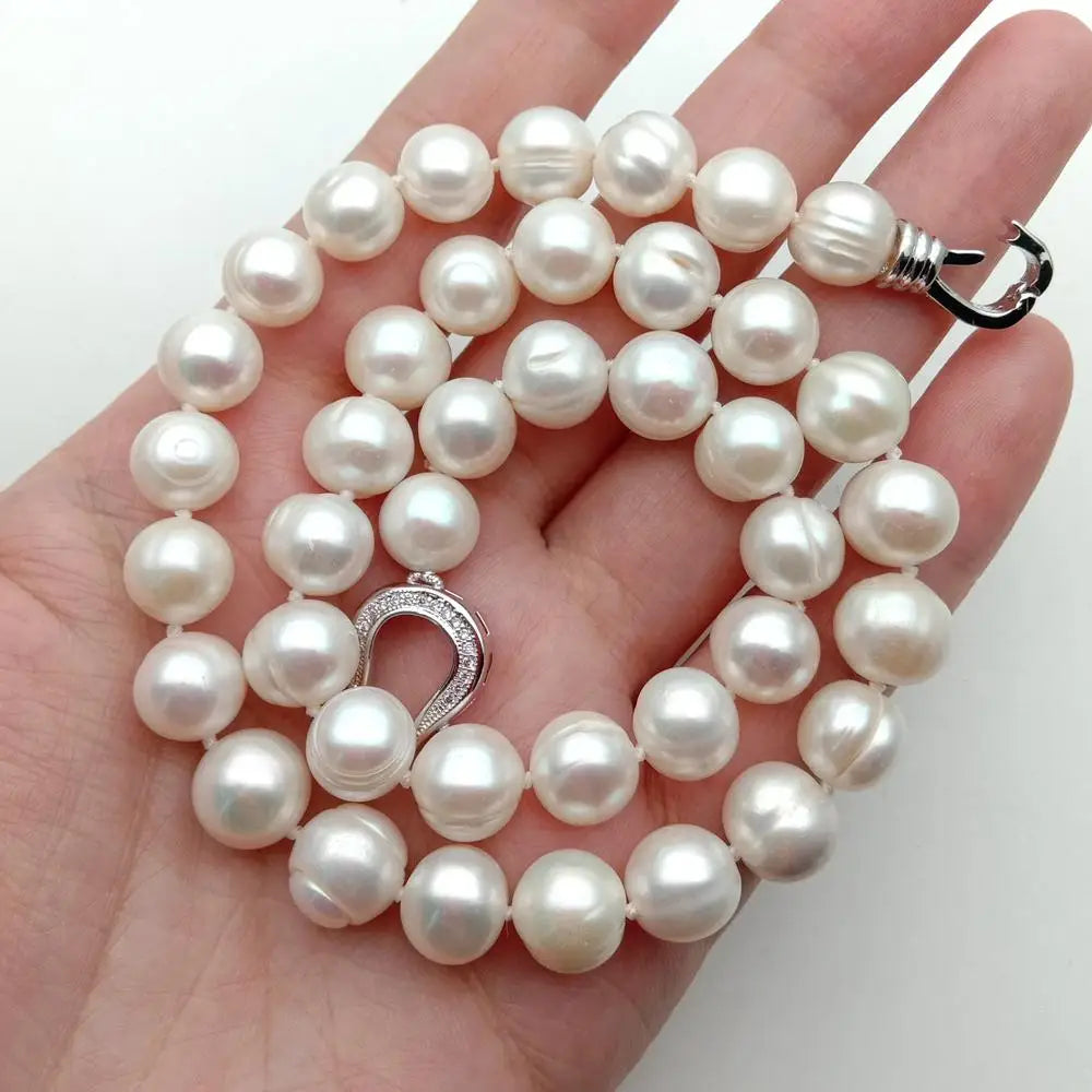 Freshwater Pearl Choker | 10-11mm Round Pearls, 17 inch