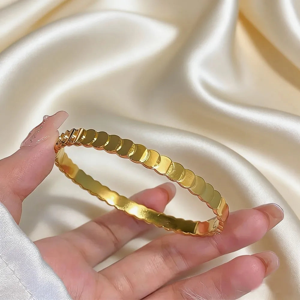Gold-Plated Bangle Bracelet | Stainless Steel