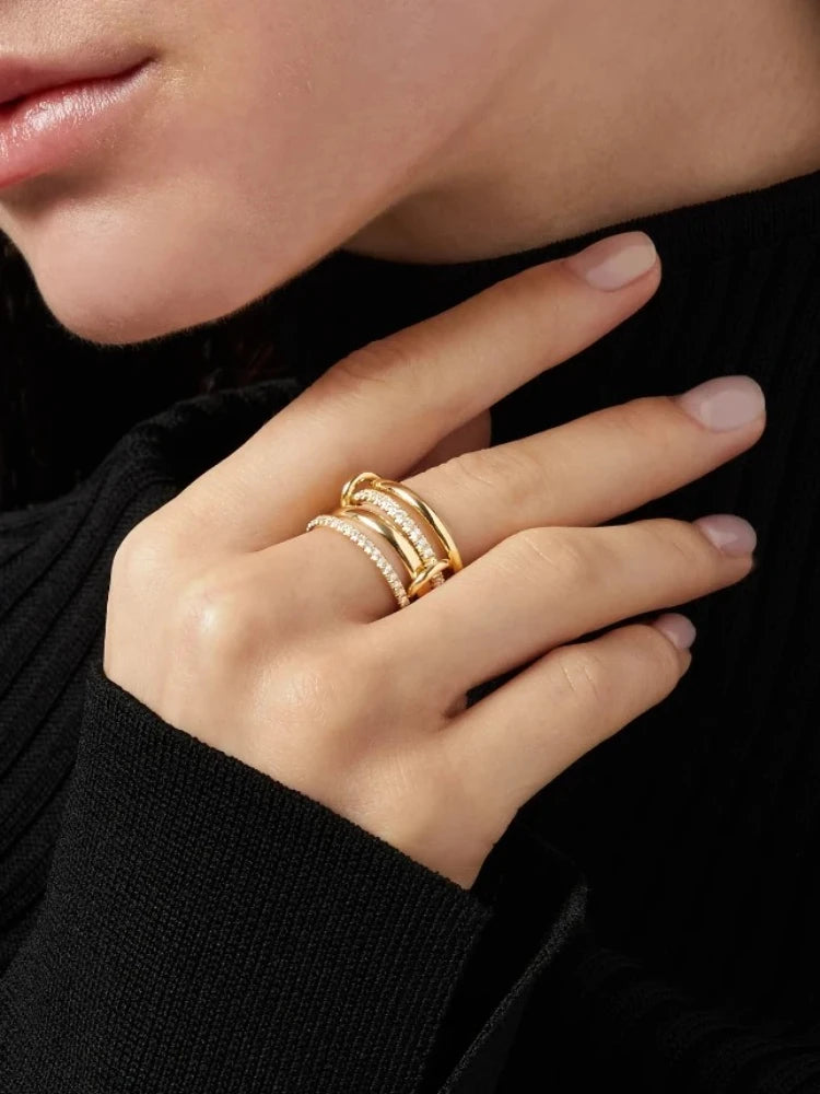 Multi-Layer Zircon Ring | 925 Sterling Silver