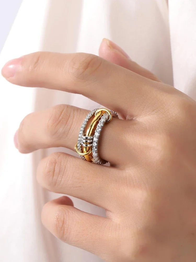 Multi-Layer Zircon Ring | 925 Sterling Silver