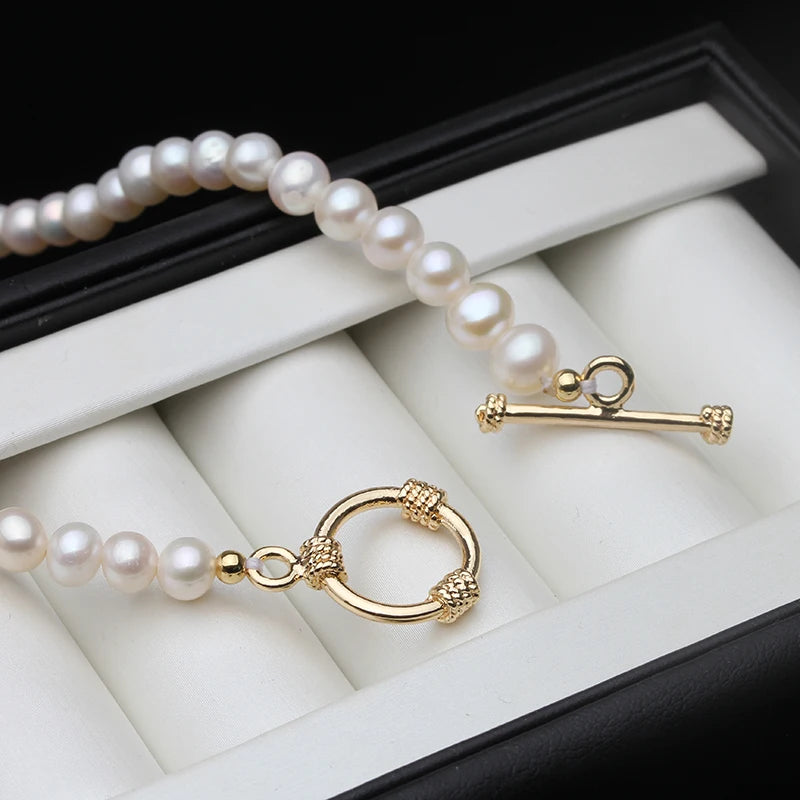 Freshwater Pearl Necklace | Natural White Bridal Pearls