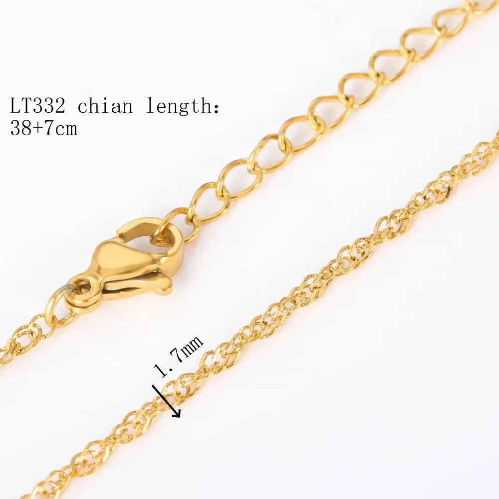 Gold & Silver Stainless Steel Chain Necklace | 45cm