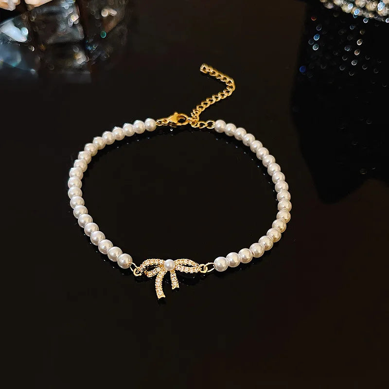 CZ Rhinestone Adjustable Chain Bracelet | 18K Gold-Plated