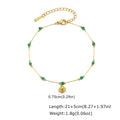 Colorful CZ Station Anklet | Waterproof Stainless Steel