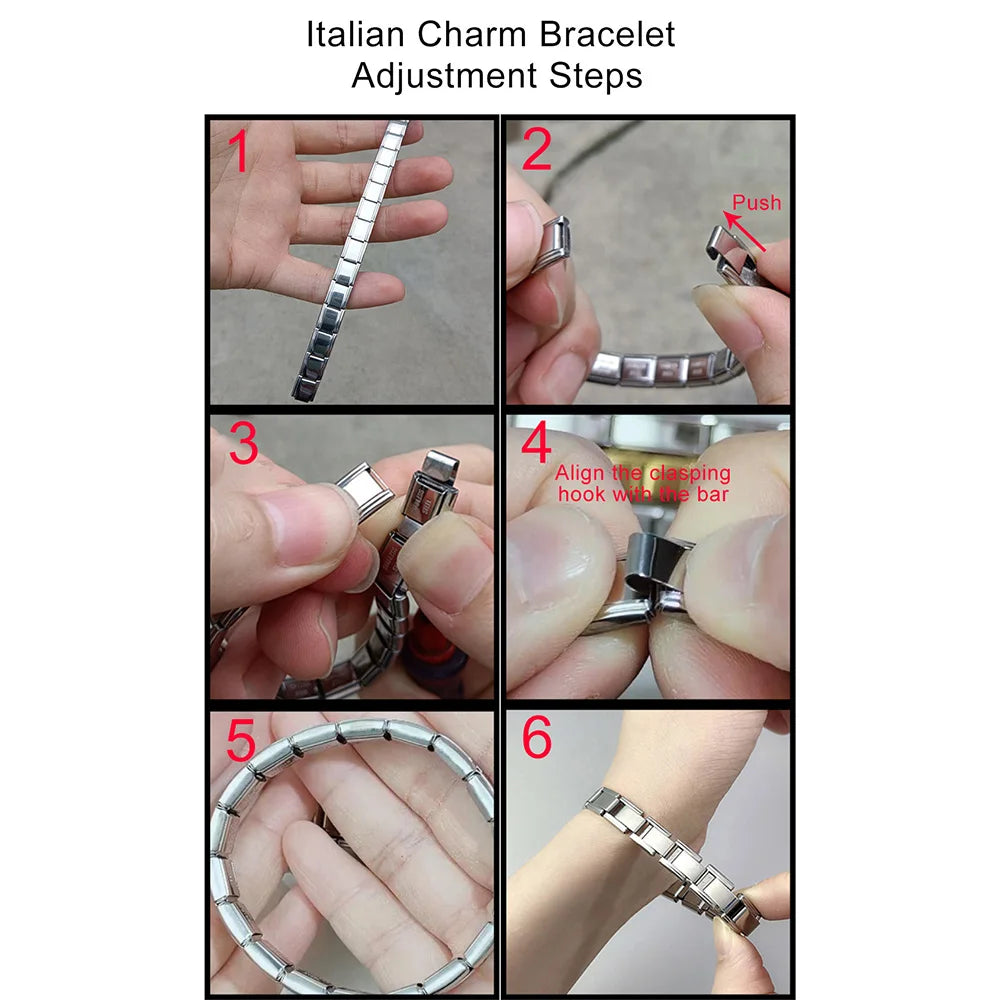 Italian Charm Link Bracelet | Stainless Steel