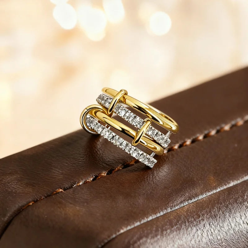 Multi-Layer Zircon Ring | 925 Sterling Silver