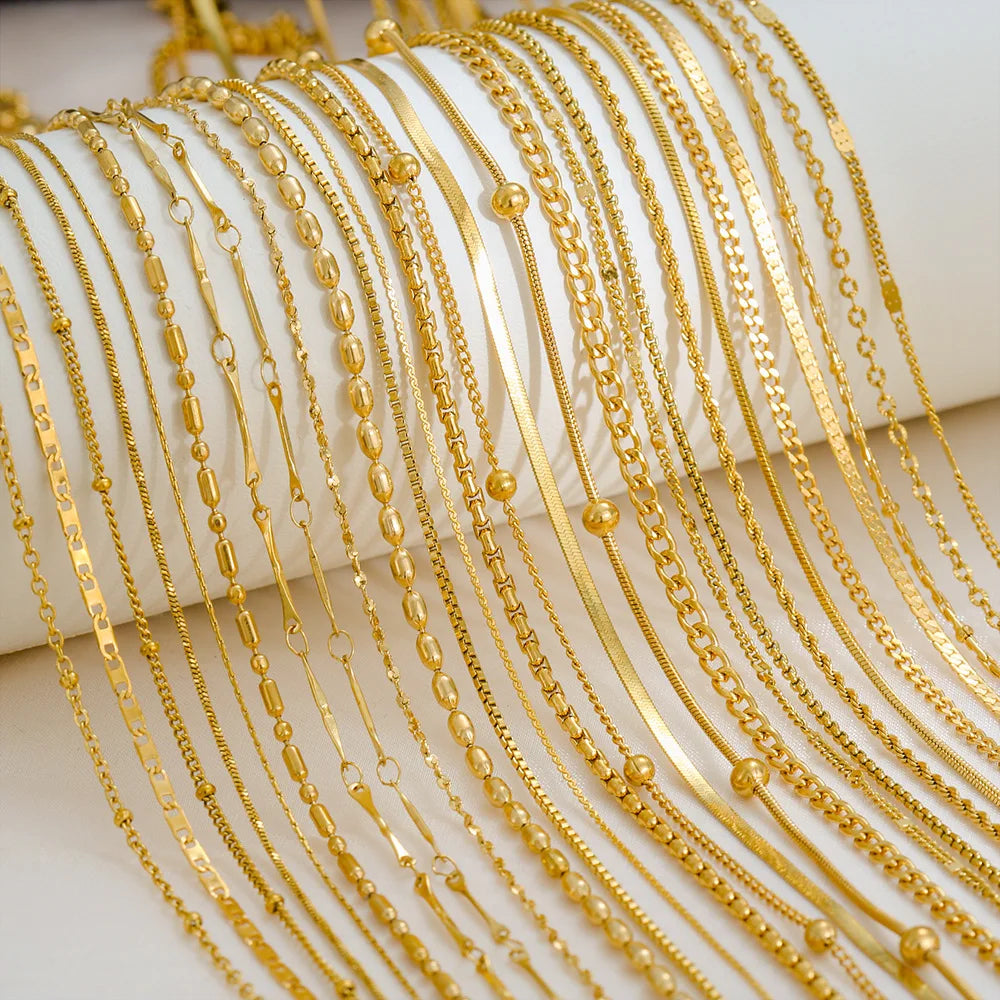 Gold & Silver Stainless Steel Chain Necklace | 45cm