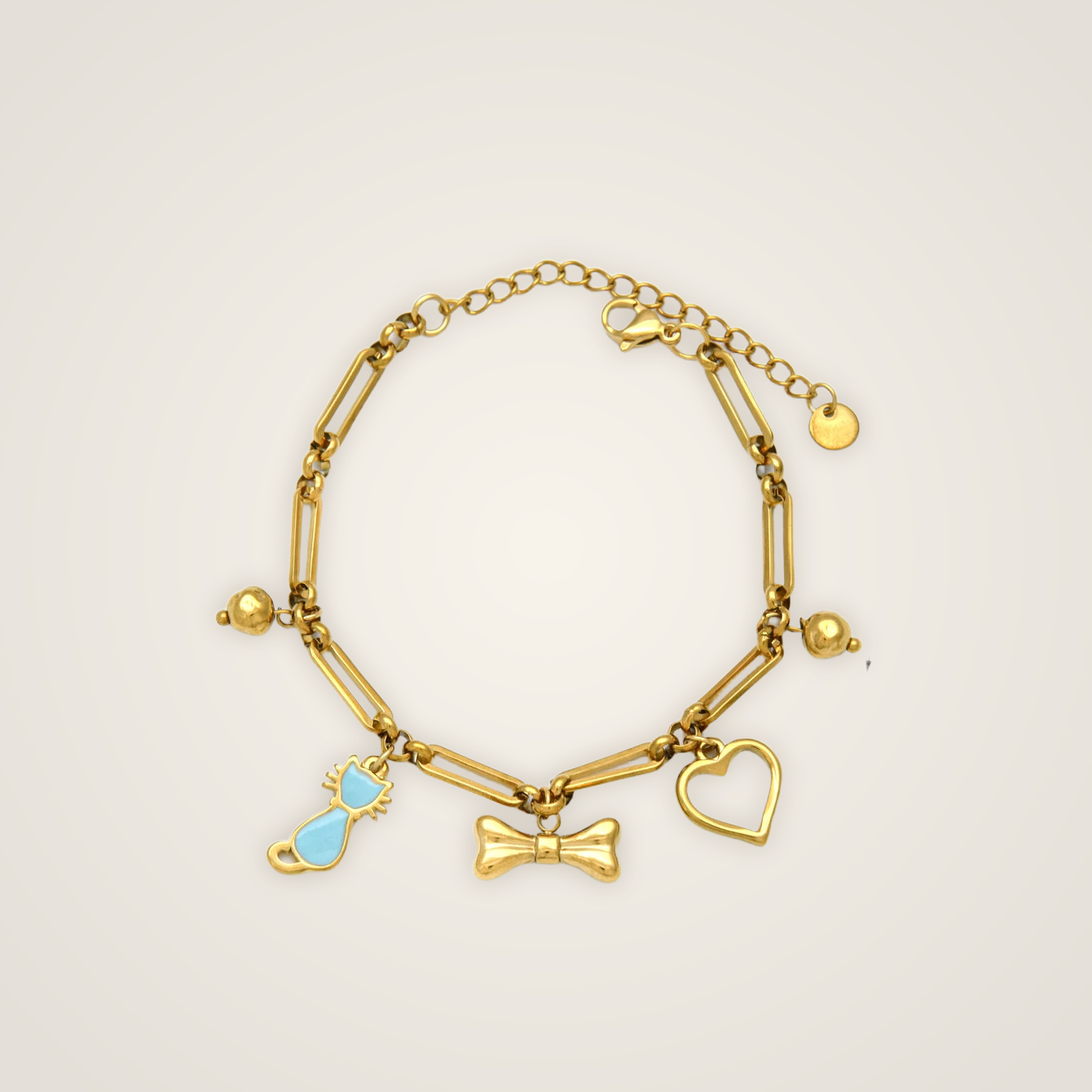 love-heart charm bracelet