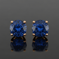 Lab Sapphire Stud Earrings Rose Gold – SARAB Jewelry